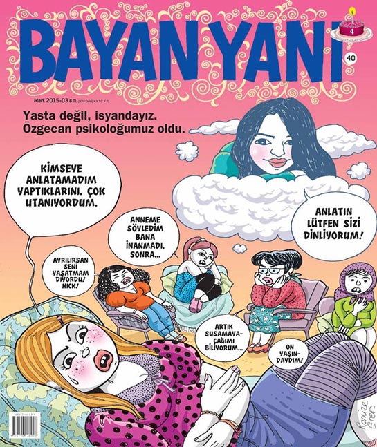 //After the rape and murder of Turkish student Özgecan Aslan (portrayed in the cloud), more women in Turkey have started to speak out on violence and harassment.