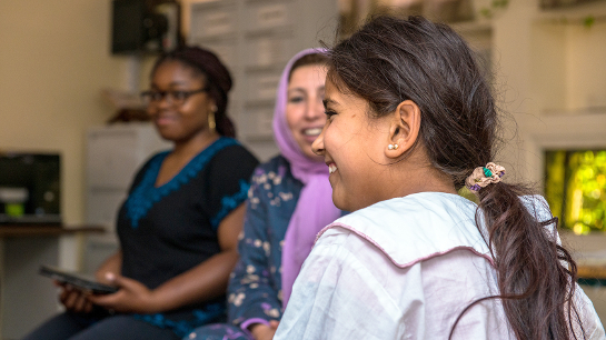 //Khouloud, la plus âgée des trois fillettes, adore l'école. Elle a réussi son examen et intègre en septembre prochain, une classe normale. MOHAMED DRISSI KAMILI / LE DESK