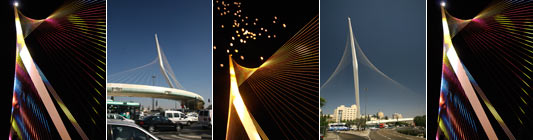 Calatrava inaugure son «Pont des Cordes»