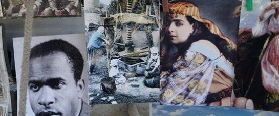 //Katia Kameli, l'œil se noie, document préparatoire pour la vidéo Le roman algérien, Alger2015, photographie, p180-181.