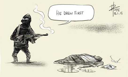 //Le dessinateur australien Richard Pope - «Il a dessiné le premier»