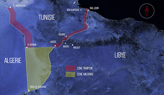 //Zones tampons le long des frontières. Crédit image: Malek Khadhraoui