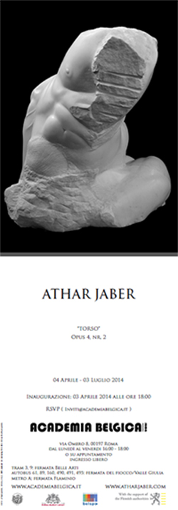 //"Opus 4, nr. 2", 2009, marmo di carrara, 80 x 60 x 60 cm. © Athar Jaber