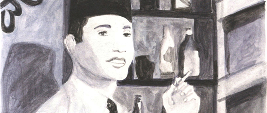 //The silhouette and the dandy ways of Abdelwahab,  along with his voice,  made him immensely popular in cinema.