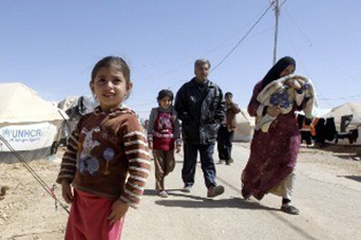 //Famiglia siriana nel campo di Zaatari (©Khalil Mazraawi/AFP/Getty Images)