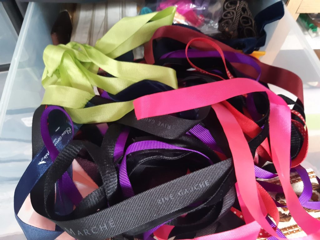 Ruban couleur mercerie réemploi recyclerie au bonheur des bennes 44 saint-nazaire