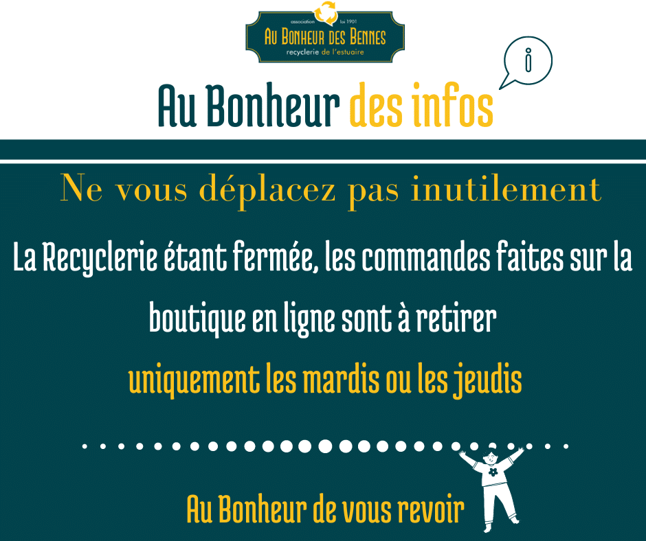 fermeture clique et cueillette reemploi recyclerie au bonheur des bennes 44 saint nazaire