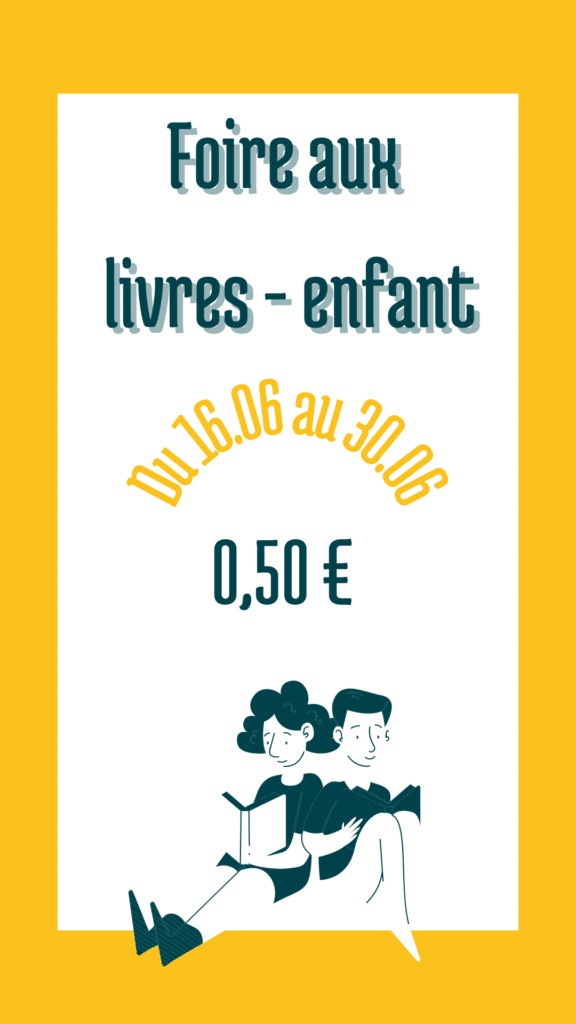 au bonheur des livres foire aux livres enfant vacances juin recyclerie au bonheur des bennes saint nazaire 44