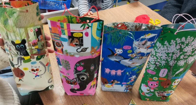 Créations de noël réemploi recyclerie au bonheur des bennes saint nazaire 44