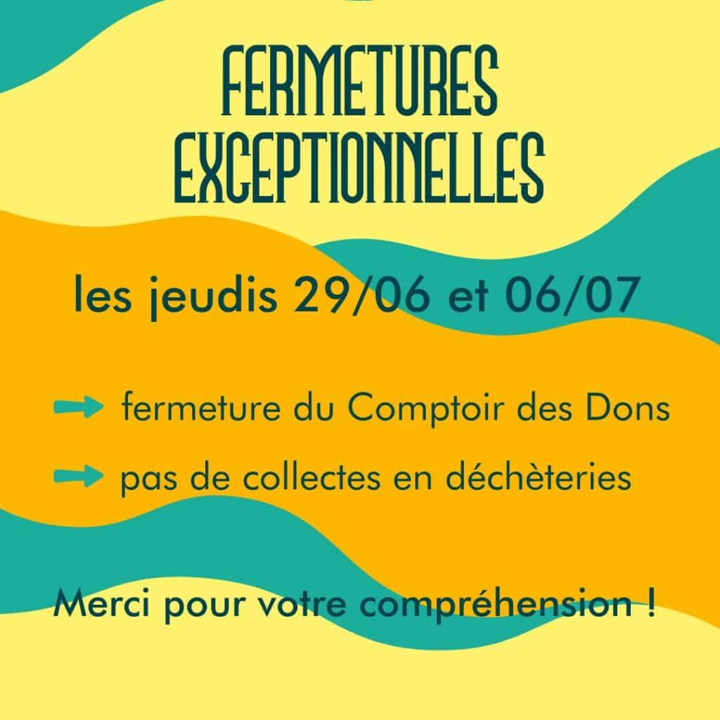 Au bonheur des bennes, recyclerie de Saint Nazaire, fermetures exceptionnelles  29 juin et 6 juillet 2023