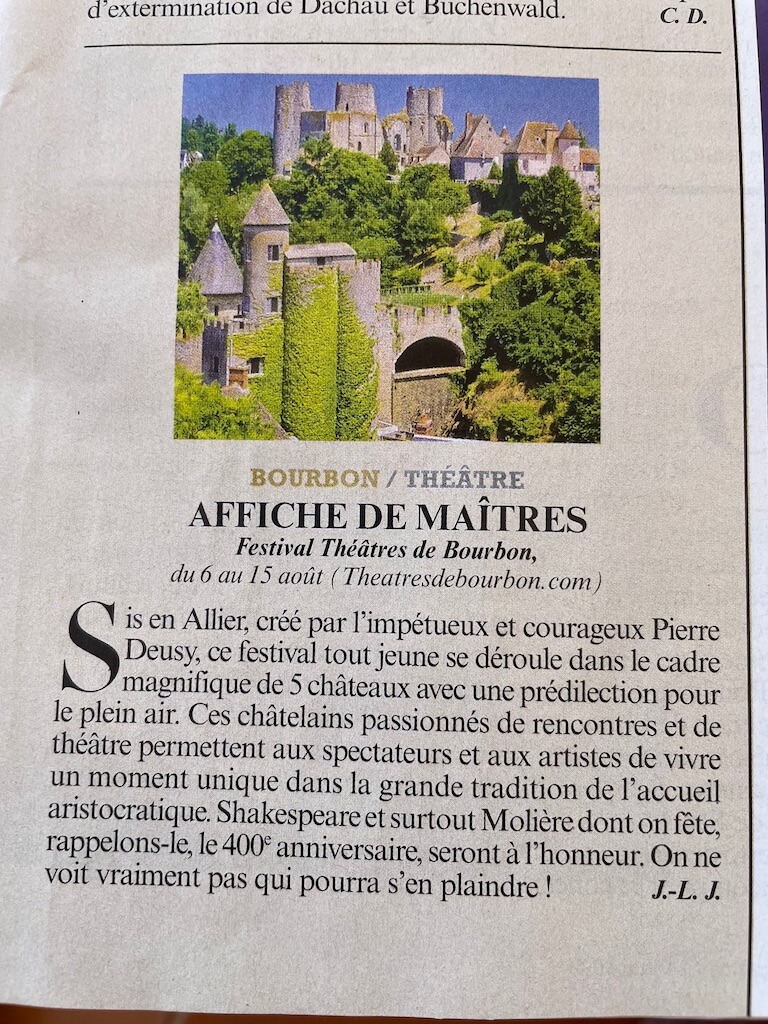 Le Figaro Magazine -  2022 | Théâtres de Bourbon