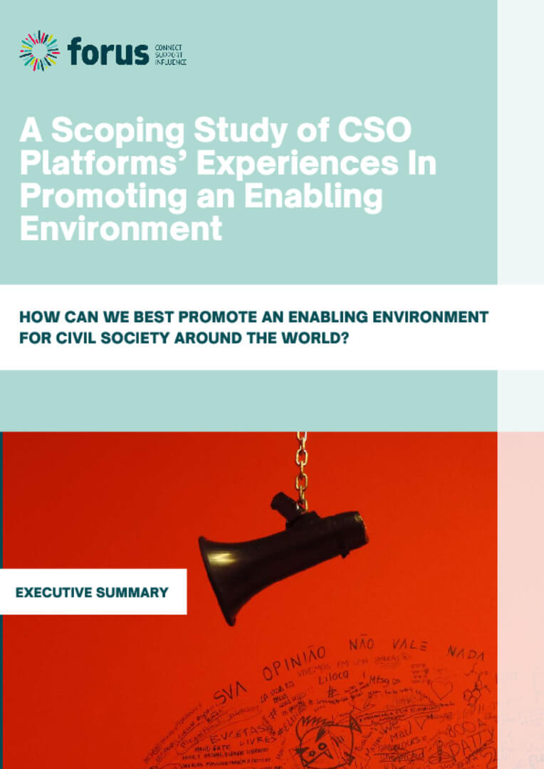 A Scoping Study of CSO Platforms’ Experiences In Promoting an Enabling Environment | Forus