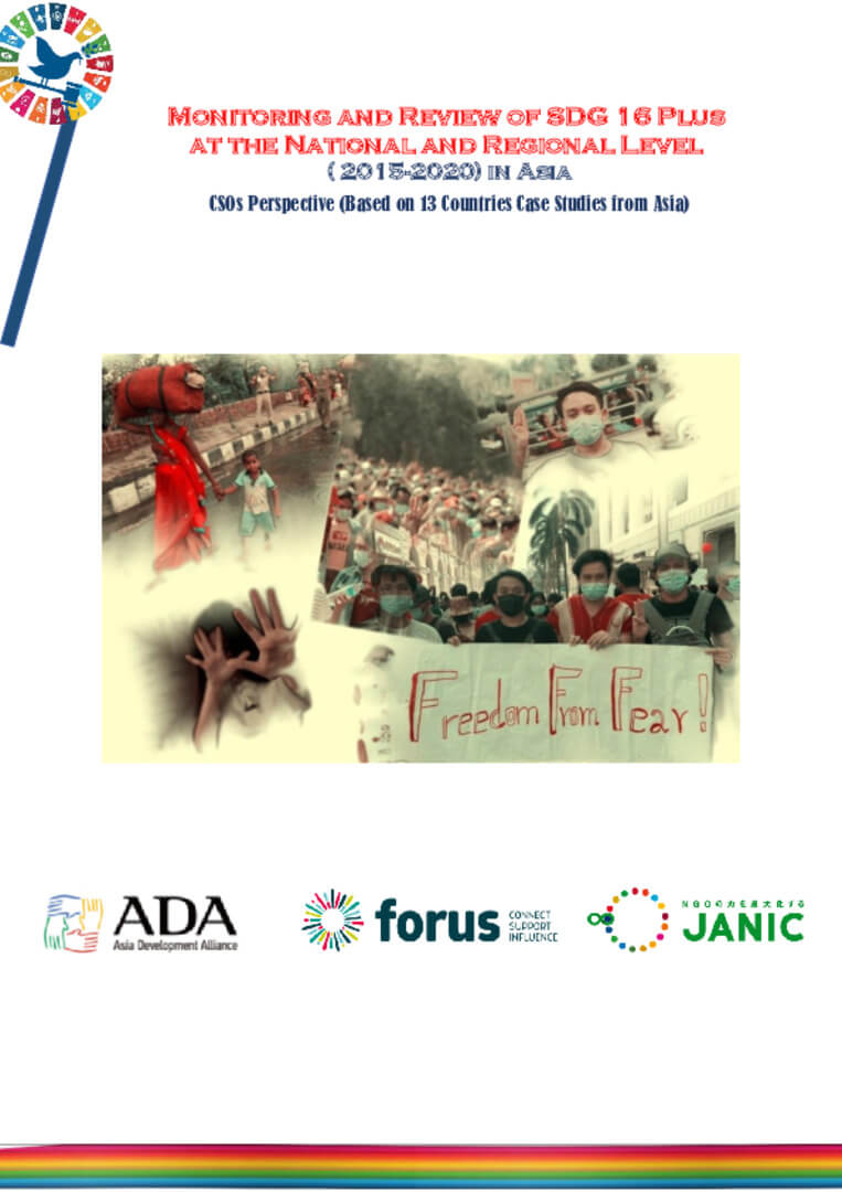 Monitoring and Review of SDG 16 Plus at the National and Regional Level (2015-2020) in Asia | Forus