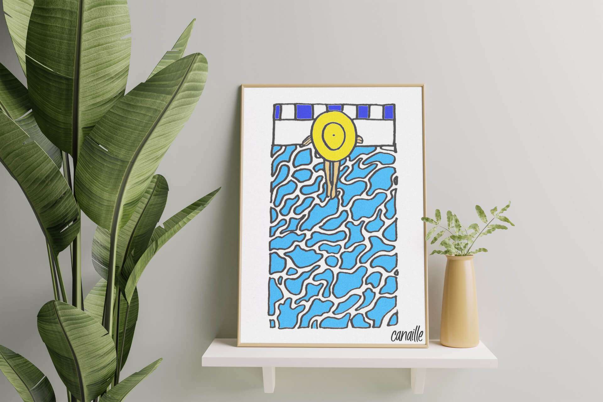 Affiche A3 - piscine | Canaille Illustration