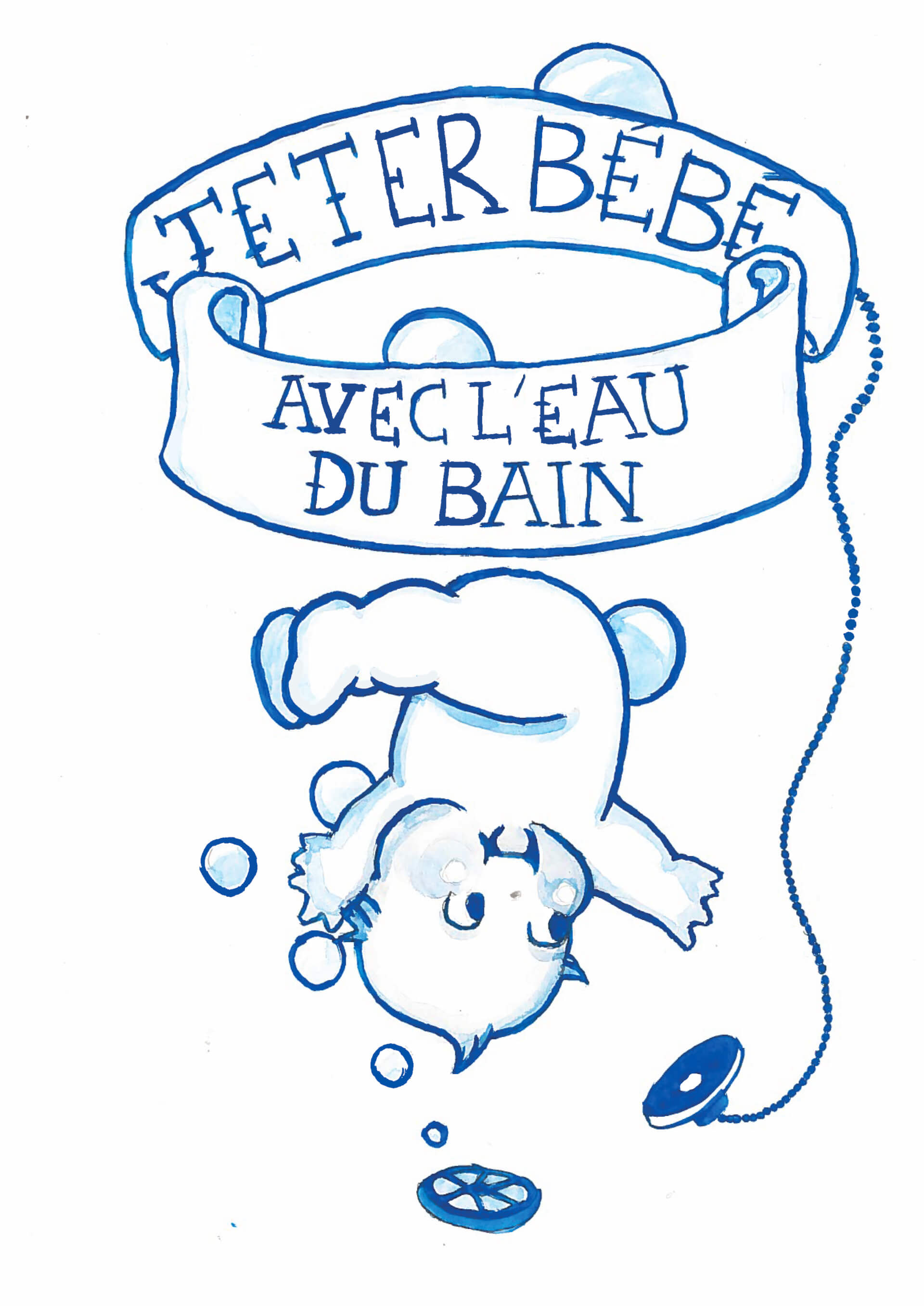 "Jeter bébé avec l'eau du bain" | Canaille Illustration
