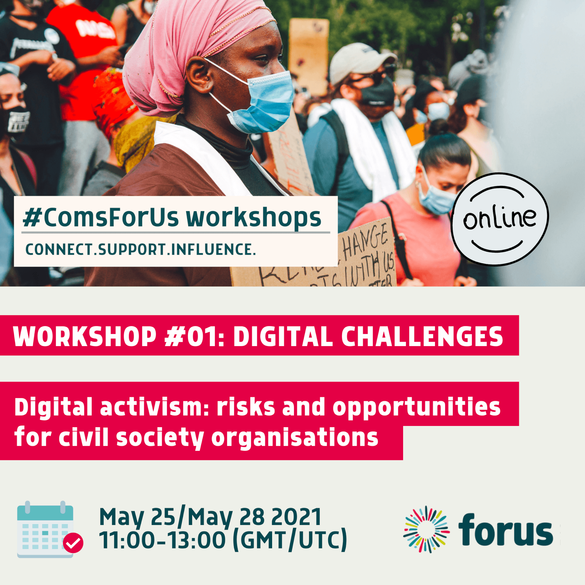 #ComsForUs workshop - Digital activism: risks and opportunities for civil society (in English, French or Spanish) | Forus