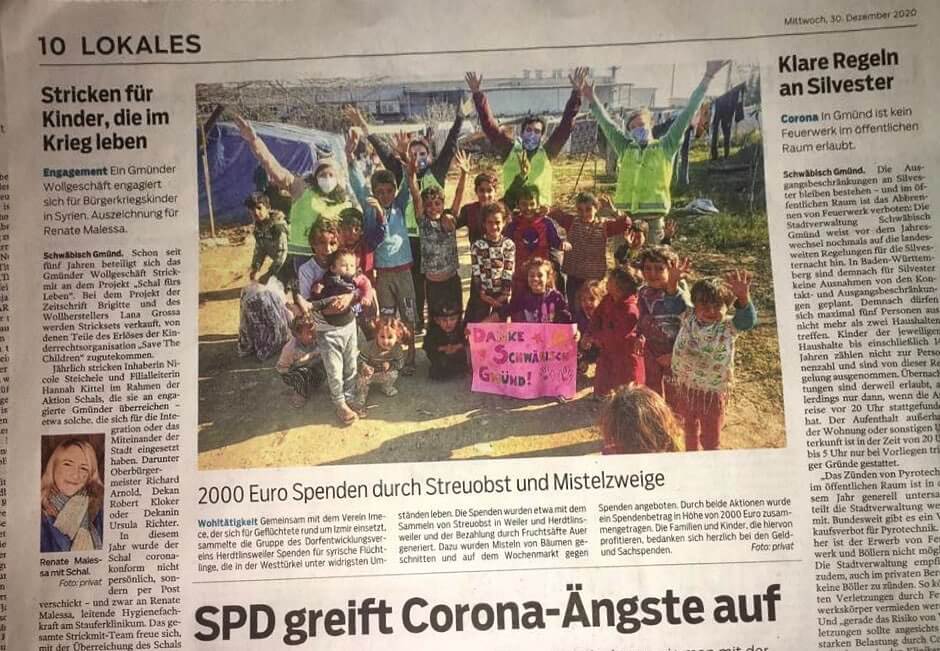2000 Euro Spendengelder durch den Verkauf von Mistelzweigen und Streuobst gesammelt | Imece Inisiyatifi