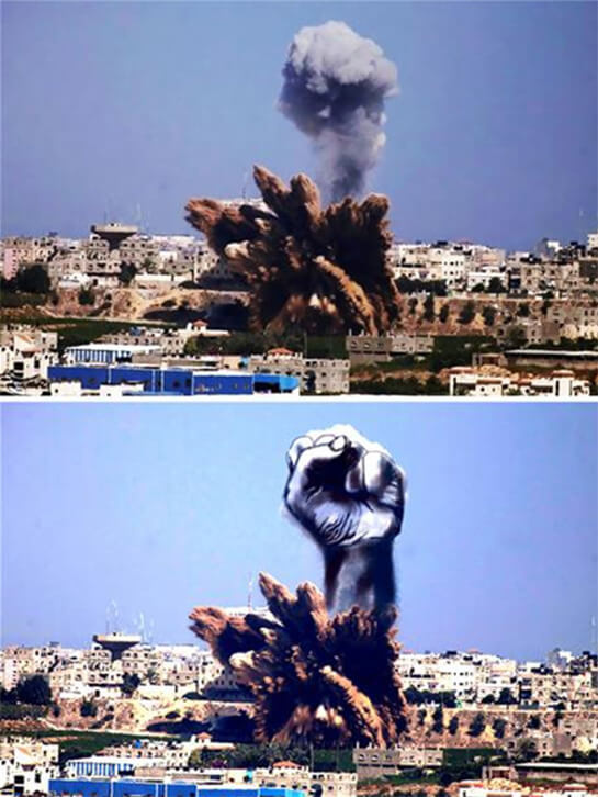 Israeli strikes in Gaza as seen by Palestinian artists | Babelmed