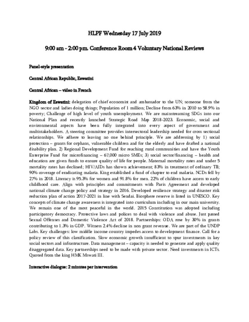 Building Inclusive Voluntary National Reviews: Promoting multi-stakeholder participation on the SDGs (notes) | Forus