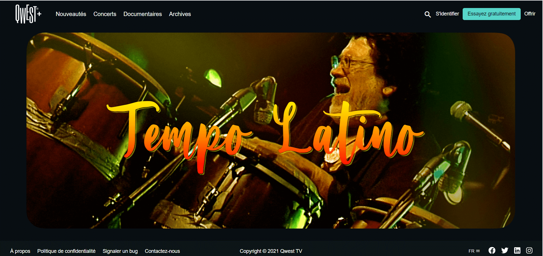 Qwest TV / Tempo Latino / Liner notes by Osman Jr | LATIN BIG NOTE