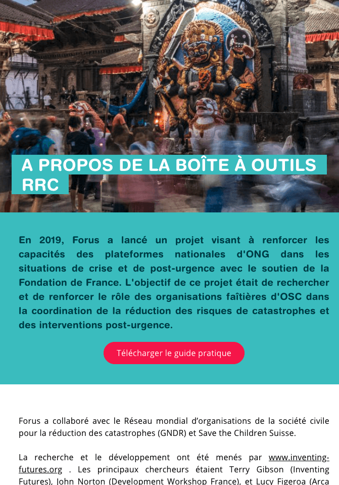 Disaster Risk Reduction (DRR) toolkit | Forus