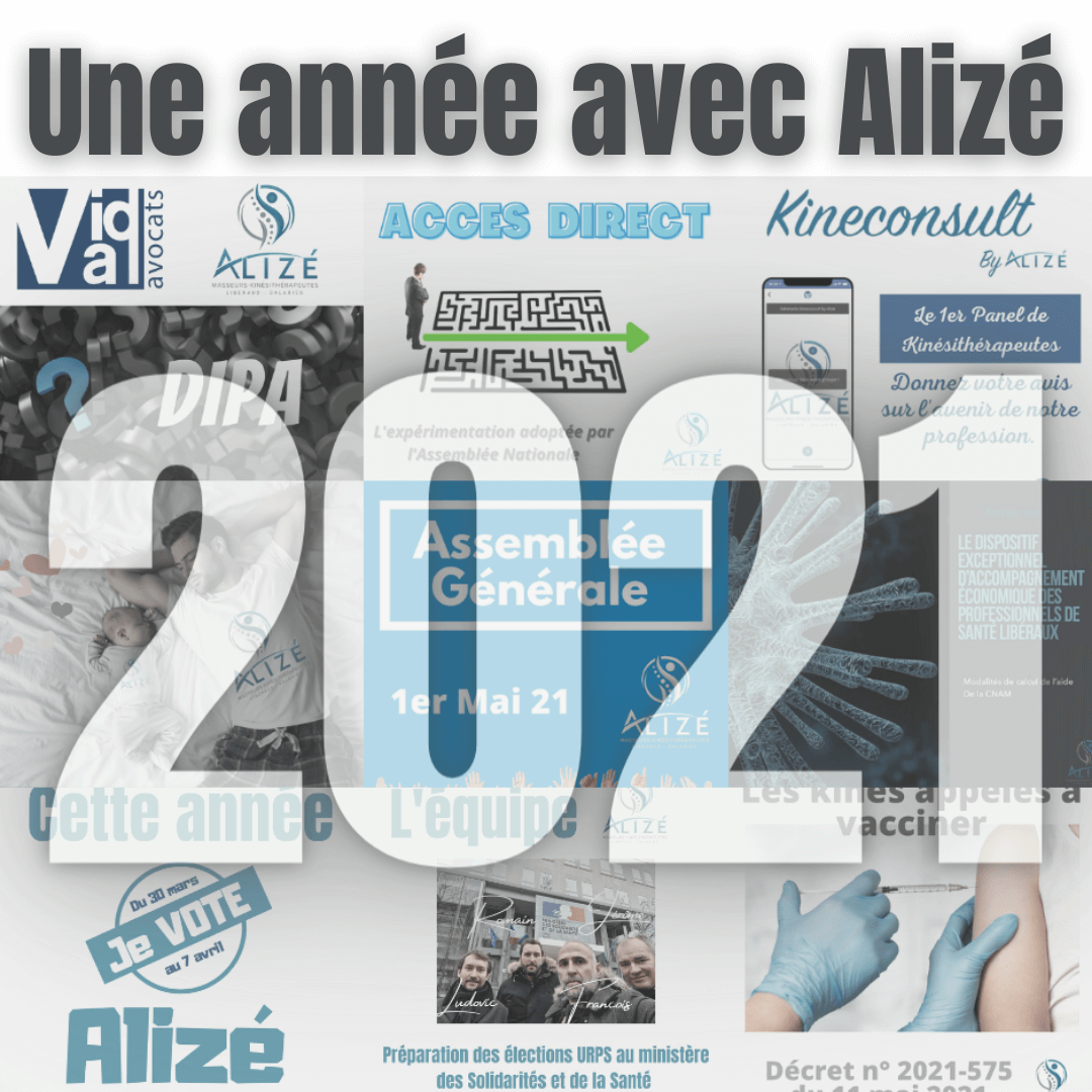 2021, une année avec Alizé ! | Alizé - Syndicat de kinésithérapeutes