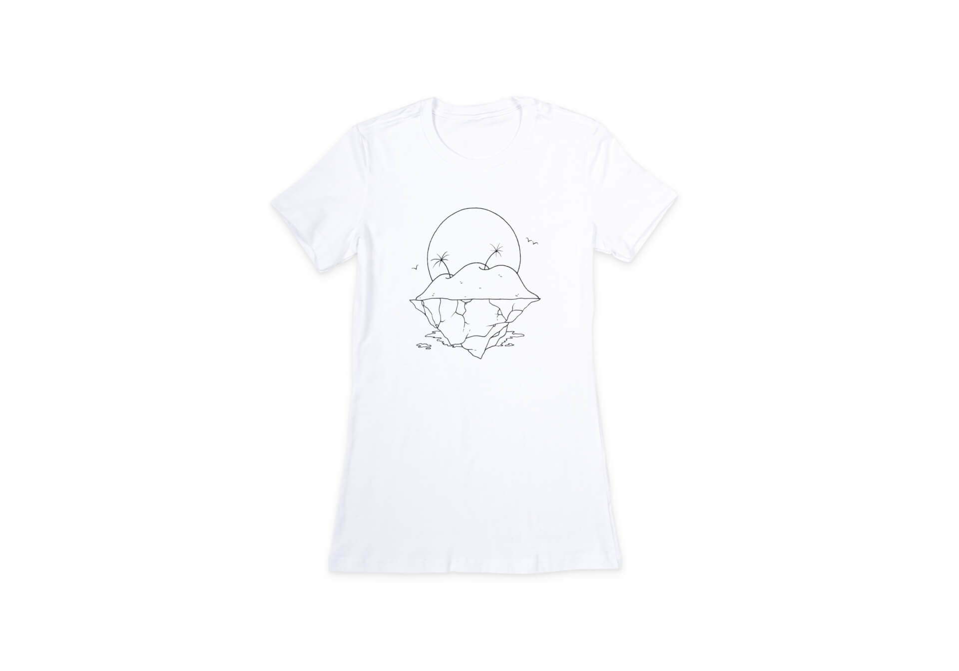 L'Île Flottante - T-Shirt Femme - Blanc | Kumo