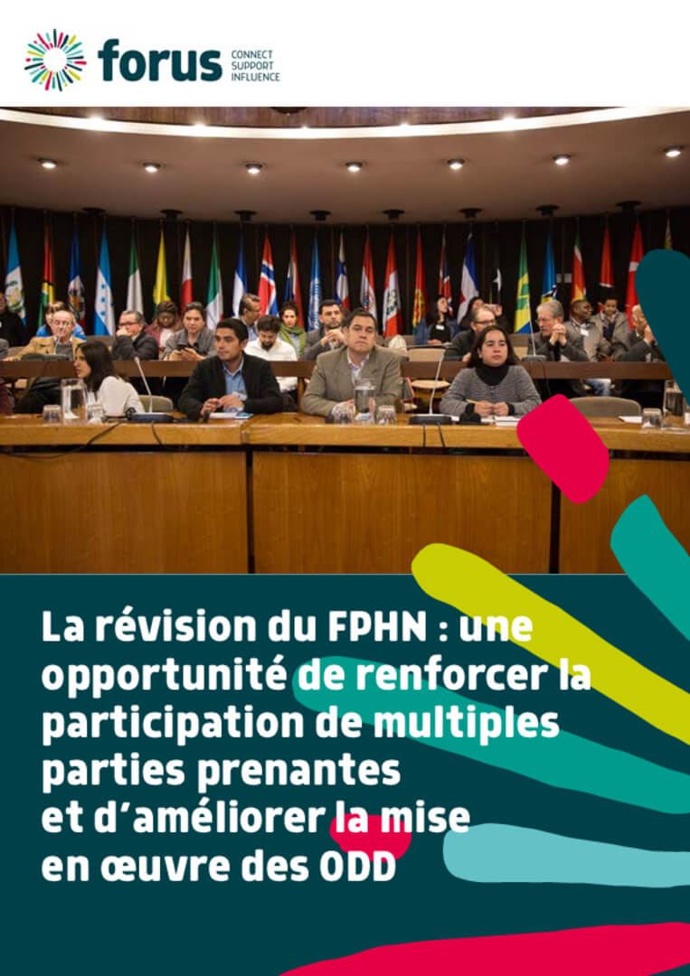 The review of the HLPF as an opportunity to strengthen multi-stakeholder participation & improve SDG implementation | Forus