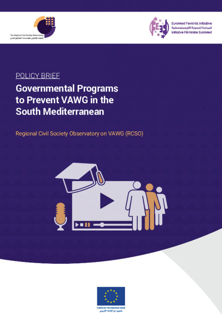 Policy brief: Governmental Programs to Prevent VAWG in the South Mediterranean | EFI - EuroMed Feminist Initiative