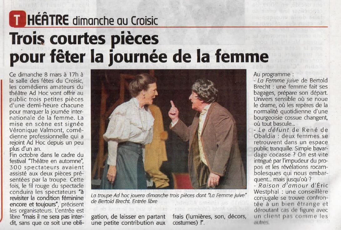 Journée de la Femme | Cie Enjeu Paroles