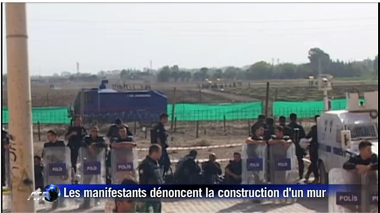 Manifestation contre un mur à la frontière turco-syrienne | Babelmed