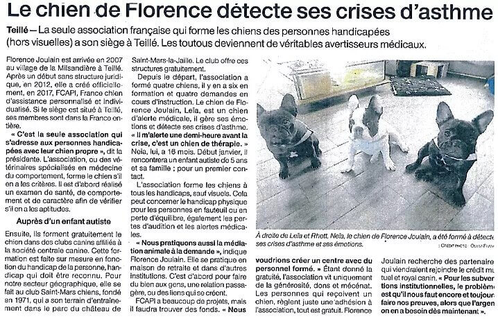 Le chien de Florence détecte ses crises d'asthme | FCAPI - France Chiens d'Assitance Personnalisé et indidualisé