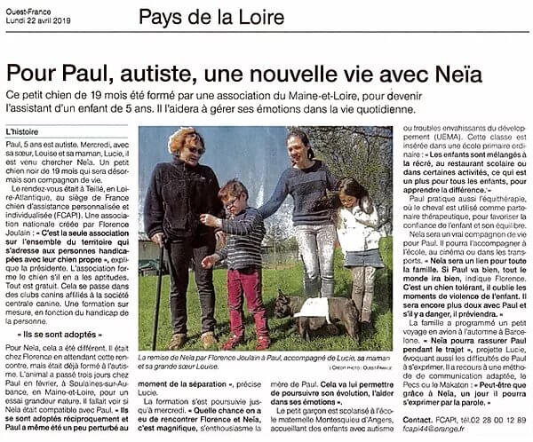Pour Paul, autiste, une nouvelle vie avec Néïa | FCAPI - France Chiens d'Assitance Personnalisé et indidualisé
