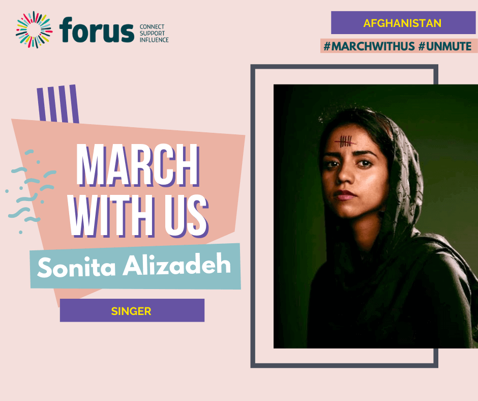 #MarchWithUs with Sonita Alizadeh, rapper from Afghanistan