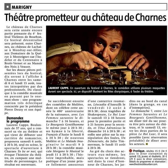 La Montagne - 3 août 2022 | Théâtres de Bourbon