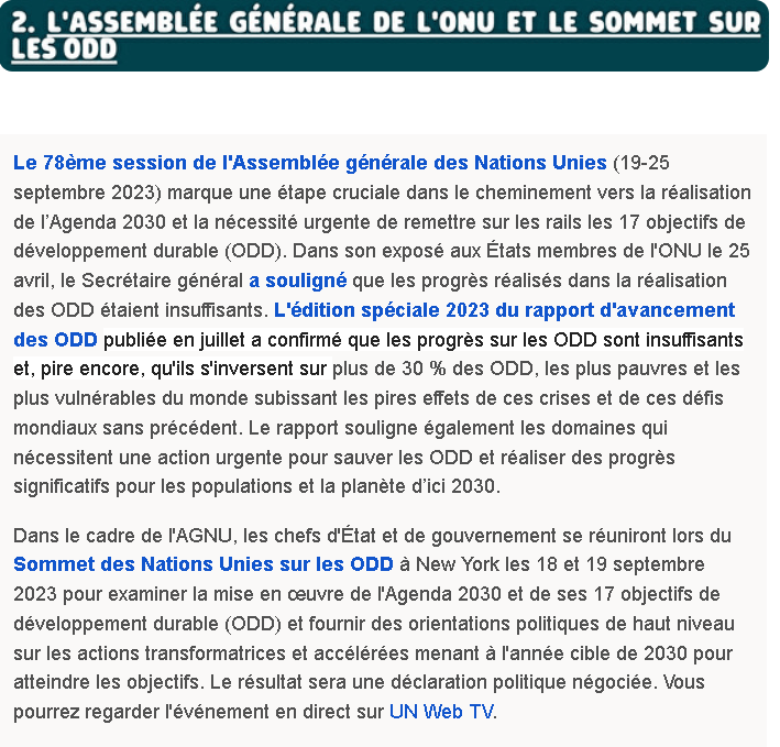 📅 UN General Assembly and SDG Summit | Forus