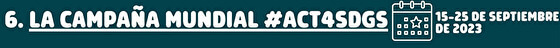 📅The 2023 Global Week to #Act4SDGs | Forus