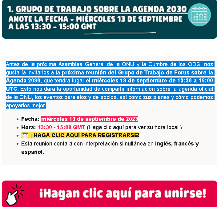 📅 Agenda 2030 Working Group Meeting | Forus