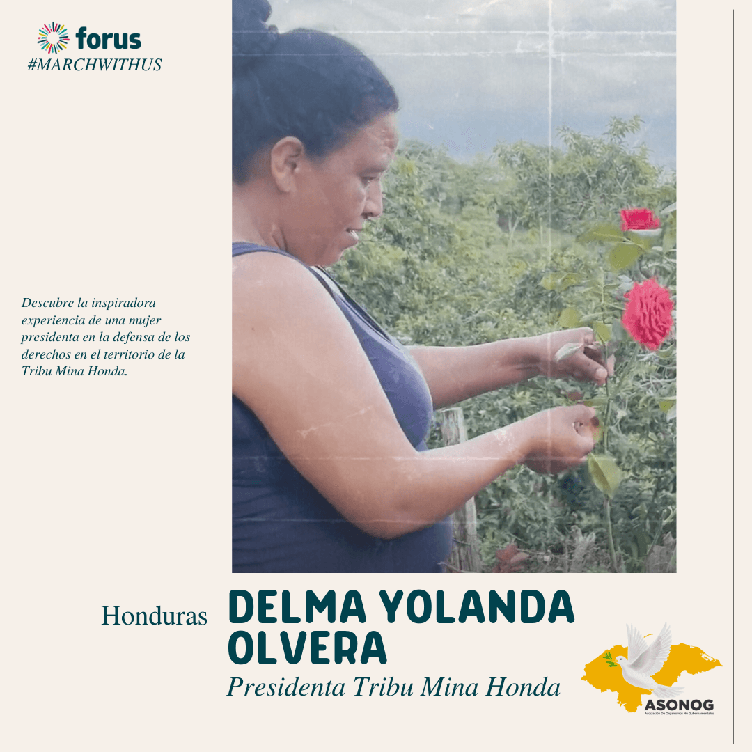 Mujer presidenta en la defensa de los derechos en el territorio de la Tribu Mina Honda en Honduras | Forus