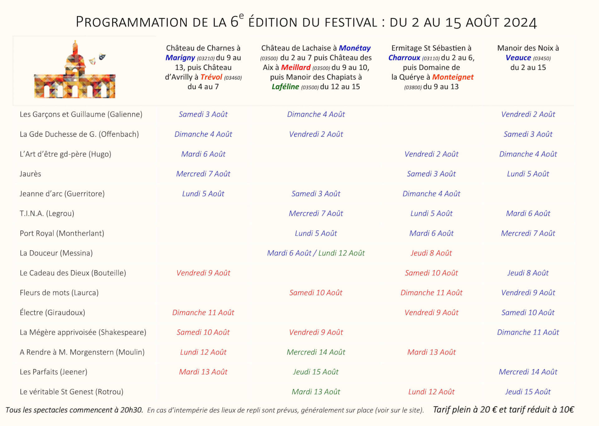 flyer 2024 | Théâtres de Bourbon