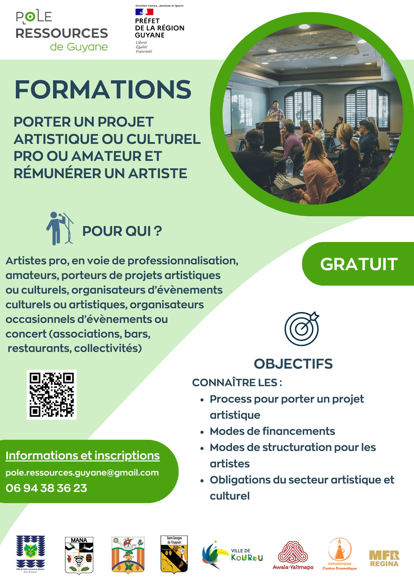 Formations "Porter un projet artistique ou culturel pro ou amateur et rémunérer un artiste" | Pôle Ressources de Guyane