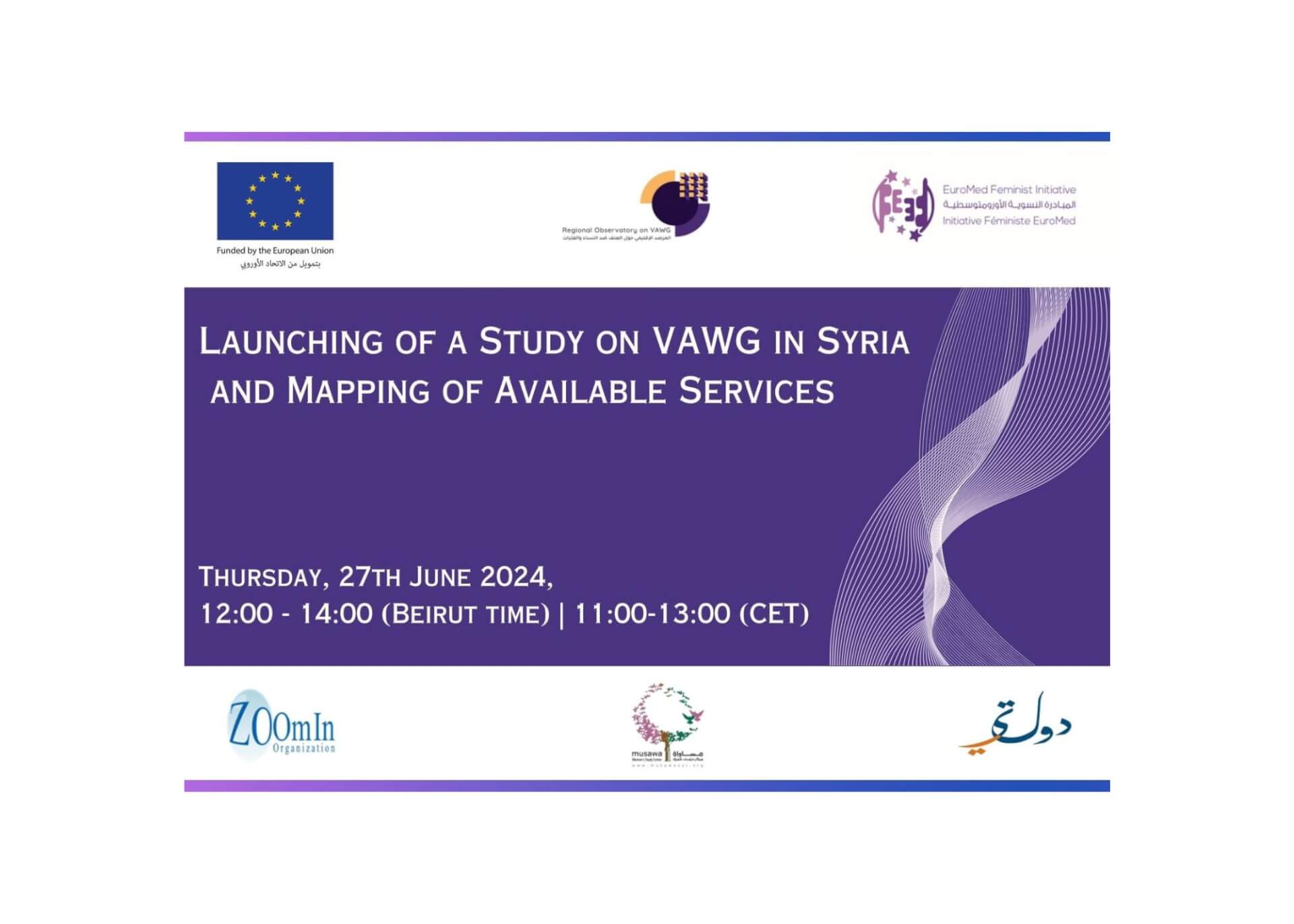 Launching of a Study on VAWG in Syria and Mapping of Available Services | EFI - EuroMed Feminist Initiative