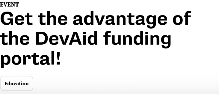 DevAid Funding Portal Advantages | Forus
