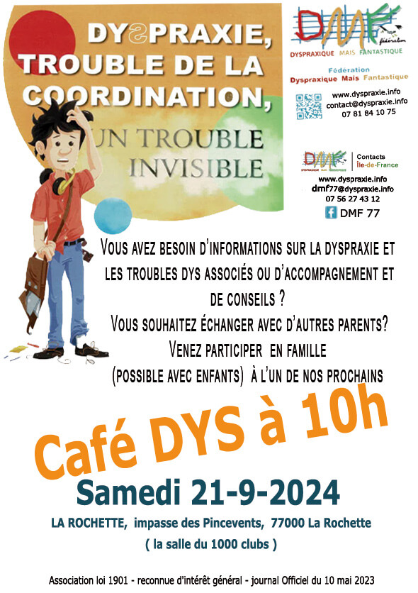 Café DYS à La Rochette – 77 | FDMF - Fédération Dyspraxique Mais Fantastique