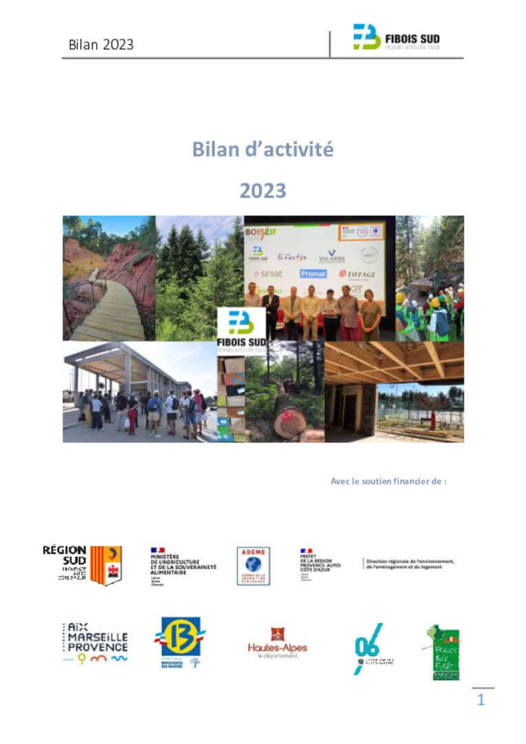 Rapport d'activité 2023 | Fibois Sud