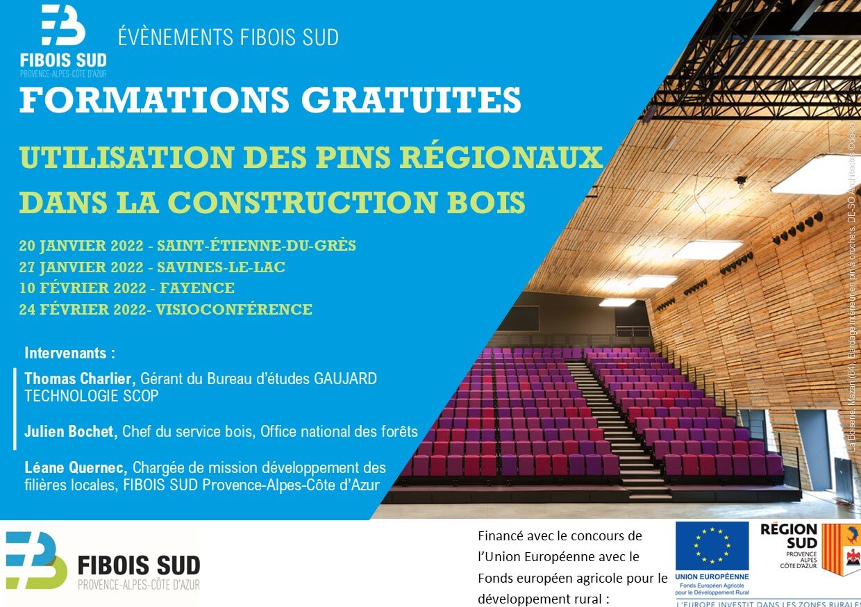 Formation gratuite: utilisation des pins régionaux en construction | Fibois Sud