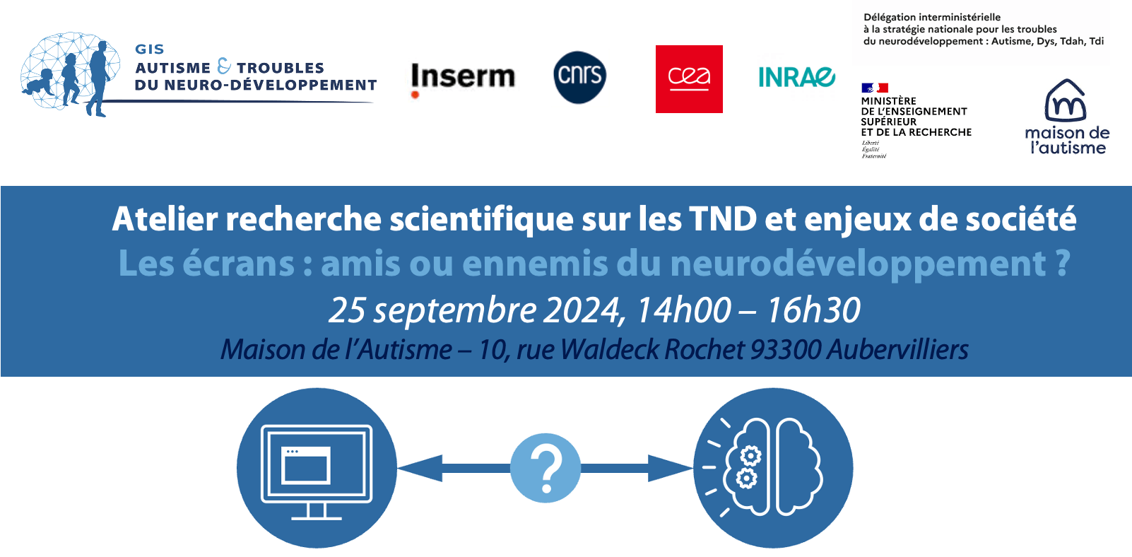 1er atelier : recherche scientifique sur les TND et enjeux de société - GIS Autisme & TND | FDMF - Fédération Dyspraxique Mais Fantastique