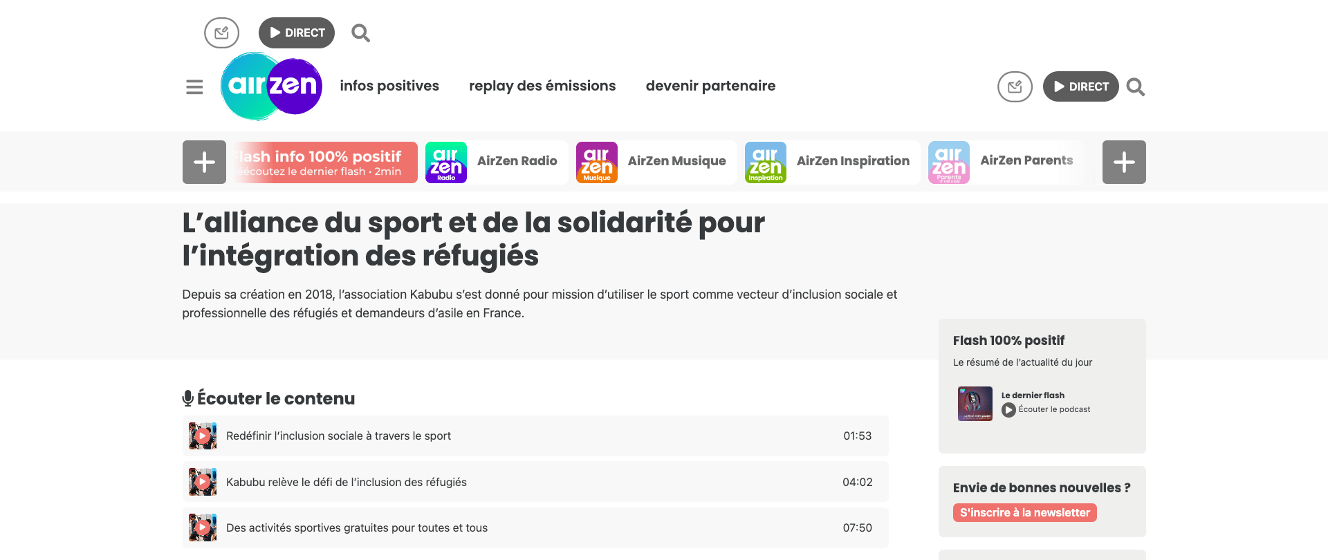 L’alliance du sport et de la solidarité pour l’intégration des réfugiés | Kabubu