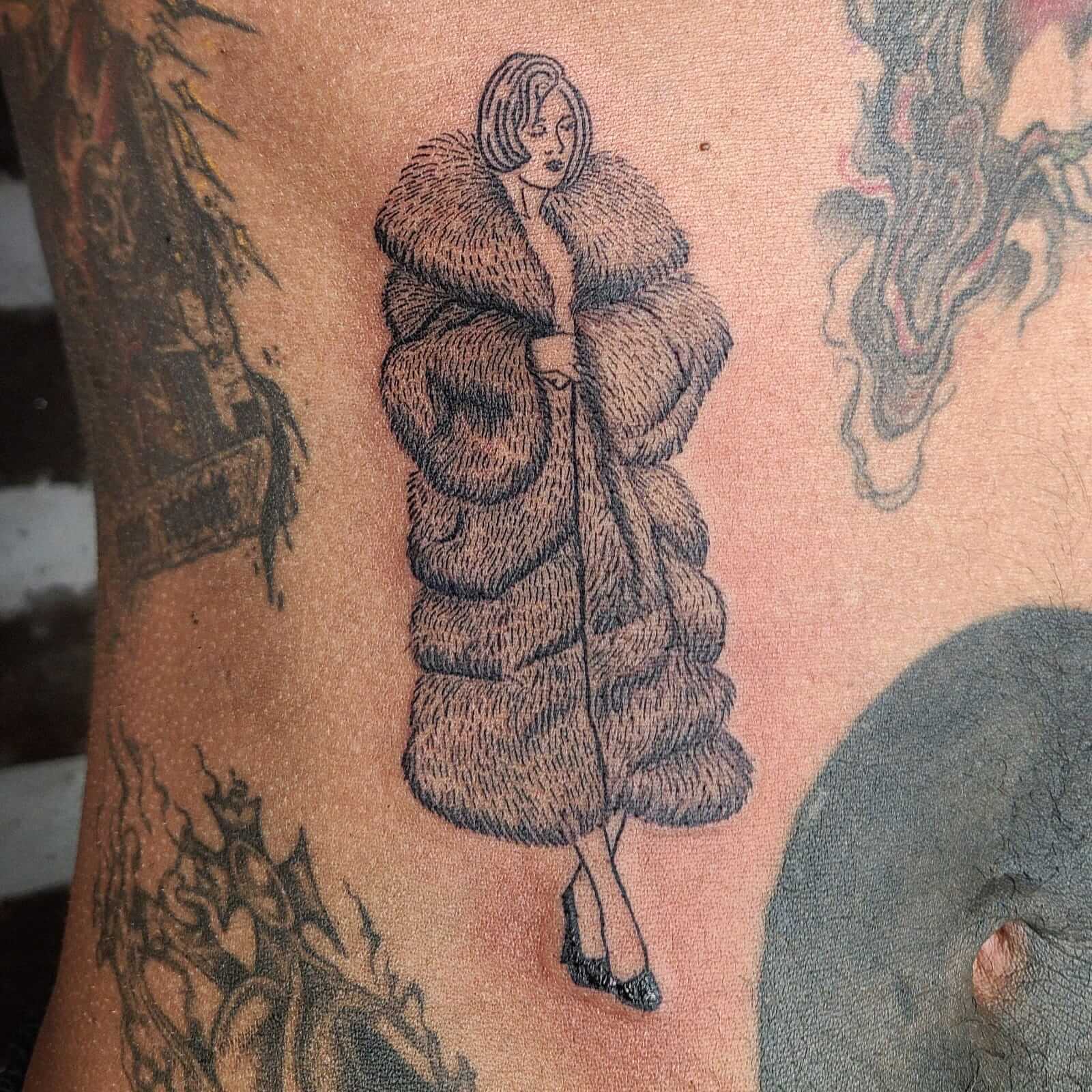 Tatouage - fur coat | Canaille Illustration