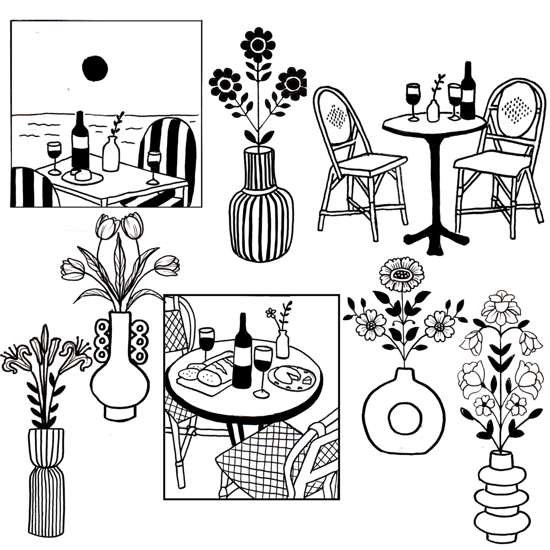 Flashbook - terasse | Canaille Illustration